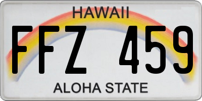 HI license plate FFZ459