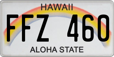 HI license plate FFZ460