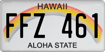 HI license plate FFZ461