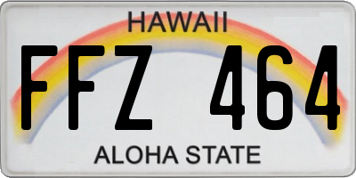 HI license plate FFZ464