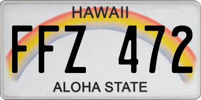 HI license plate FFZ472