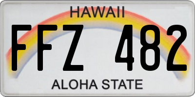 HI license plate FFZ482