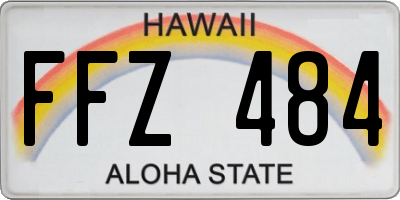 HI license plate FFZ484