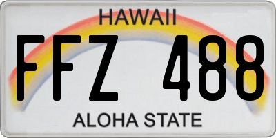 HI license plate FFZ488
