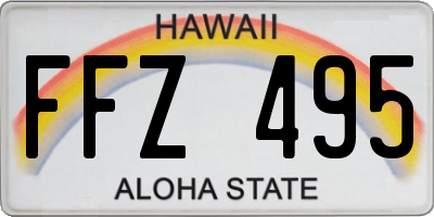 HI license plate FFZ495