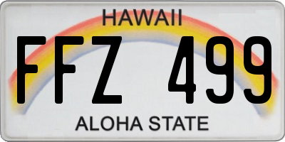 HI license plate FFZ499
