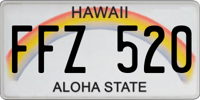 HI license plate FFZ520