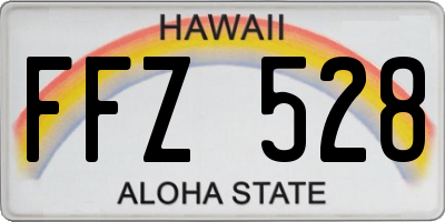 HI license plate FFZ528