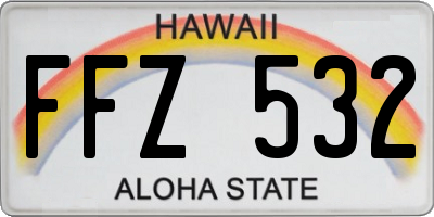 HI license plate FFZ532