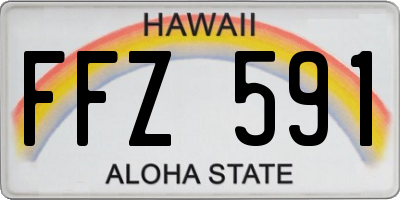 HI license plate FFZ591