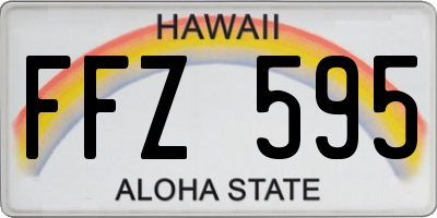 HI license plate FFZ595
