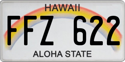 HI license plate FFZ622