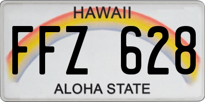HI license plate FFZ628