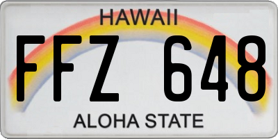 HI license plate FFZ648