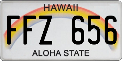 HI license plate FFZ656