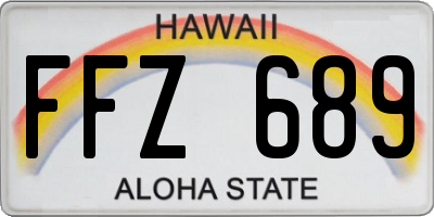 HI license plate FFZ689