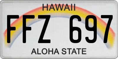HI license plate FFZ697