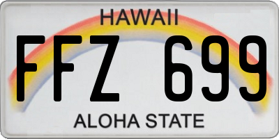 HI license plate FFZ699