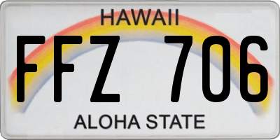 HI license plate FFZ706