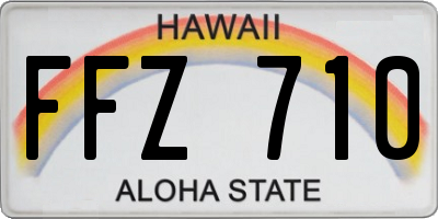 HI license plate FFZ710