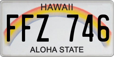 HI license plate FFZ746