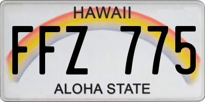 HI license plate FFZ775