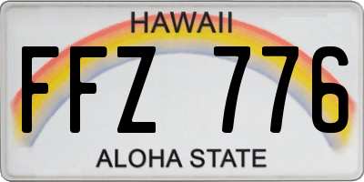 HI license plate FFZ776