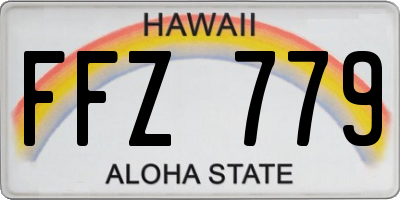 HI license plate FFZ779