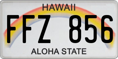 HI license plate FFZ856