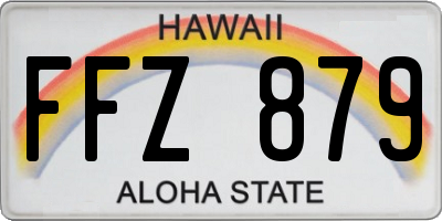 HI license plate FFZ879