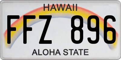 HI license plate FFZ896