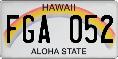 HI license plate FGA052