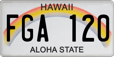 HI license plate FGA120