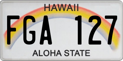 HI license plate FGA127