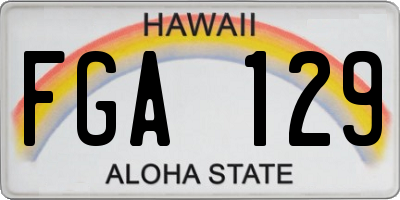HI license plate FGA129