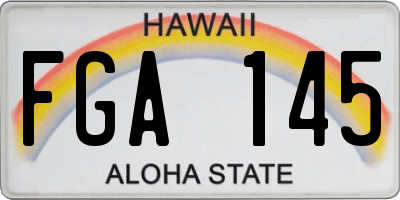 HI license plate FGA145