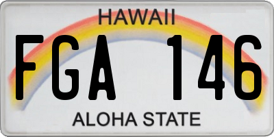 HI license plate FGA146