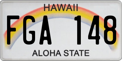 HI license plate FGA148