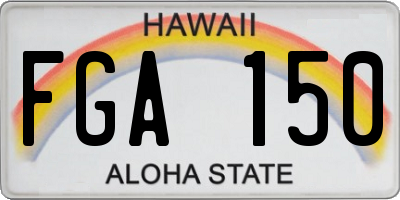 HI license plate FGA150