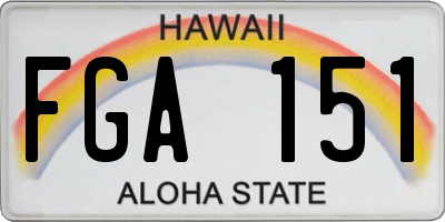 HI license plate FGA151