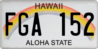 HI license plate FGA152
