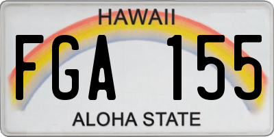 HI license plate FGA155