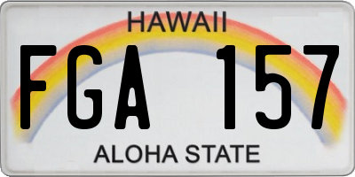 HI license plate FGA157