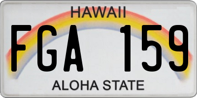 HI license plate FGA159