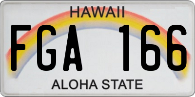 HI license plate FGA166