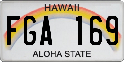 HI license plate FGA169