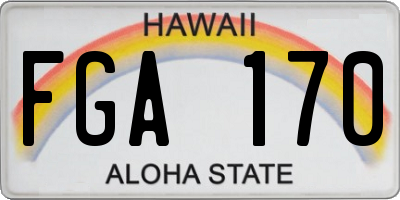 HI license plate FGA170