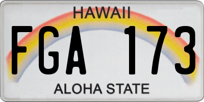 HI license plate FGA173