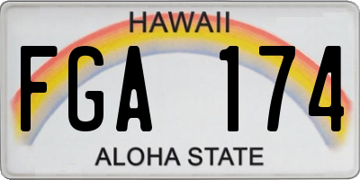 HI license plate FGA174