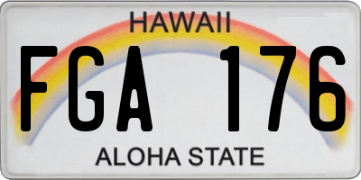 HI license plate FGA176